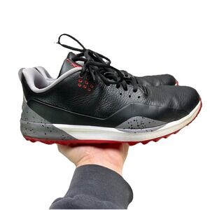 Nike Air Jordan 3 ADG Golf Shoes Mens Size 9 Bred Black Red Cement CW7242-001